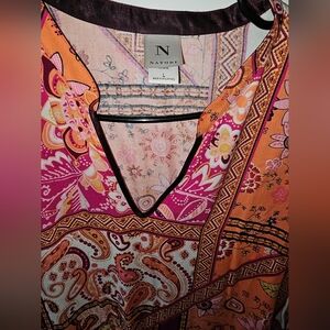 Natori Multicolor Paisley Blouse